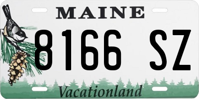 ME license plate 8166SZ