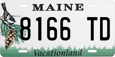 ME license plate 8166TD
