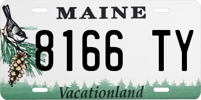 ME license plate 8166TY