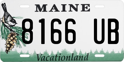ME license plate 8166UB