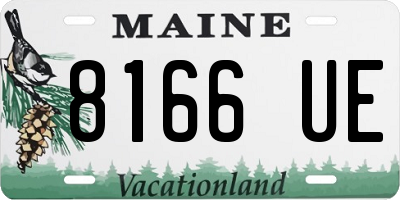 ME license plate 8166UE