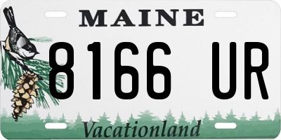 ME license plate 8166UR