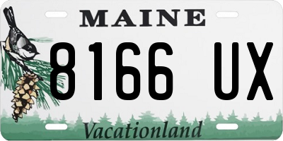 ME license plate 8166UX