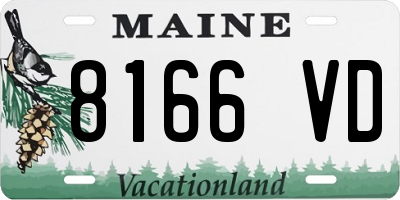 ME license plate 8166VD