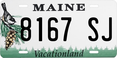 ME license plate 8167SJ