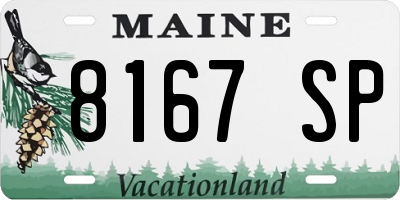 ME license plate 8167SP