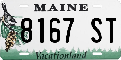 ME license plate 8167ST