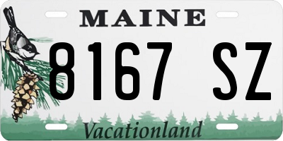 ME license plate 8167SZ