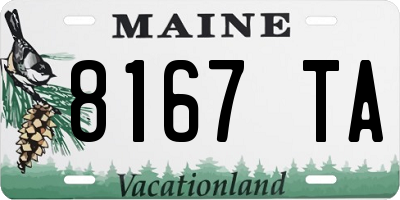 ME license plate 8167TA