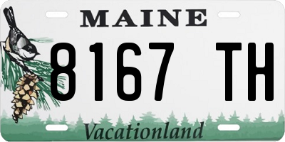 ME license plate 8167TH
