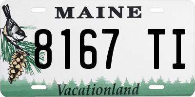 ME license plate 8167TI