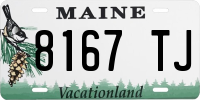 ME license plate 8167TJ
