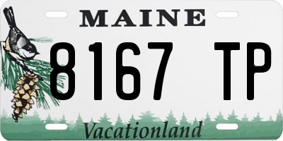 ME license plate 8167TP