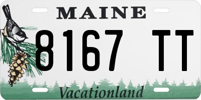 ME license plate 8167TT