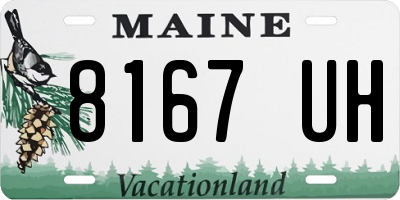 ME license plate 8167UH