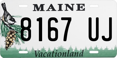 ME license plate 8167UJ