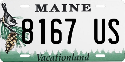 ME license plate 8167US