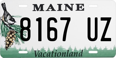 ME license plate 8167UZ