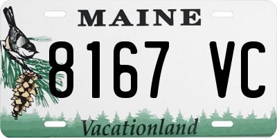 ME license plate 8167VC