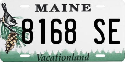 ME license plate 8168SE