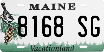 ME license plate 8168SG