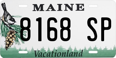 ME license plate 8168SP