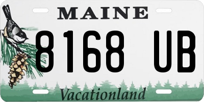 ME license plate 8168UB