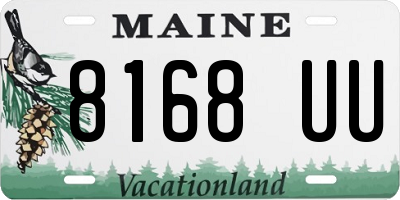 ME license plate 8168UU