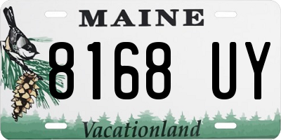 ME license plate 8168UY