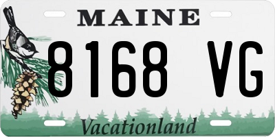 ME license plate 8168VG