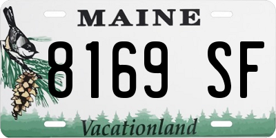 ME license plate 8169SF