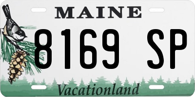 ME license plate 8169SP