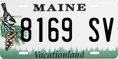 ME license plate 8169SV