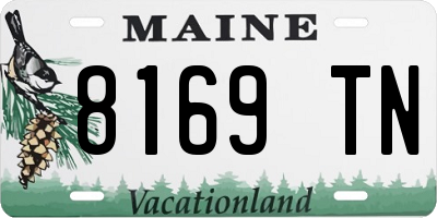 ME license plate 8169TN