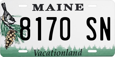 ME license plate 8170SN