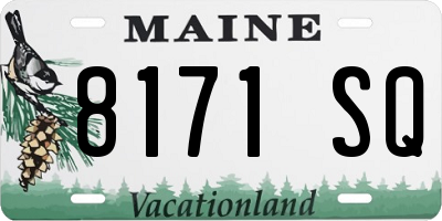 ME license plate 8171SQ