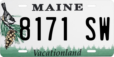 ME license plate 8171SW