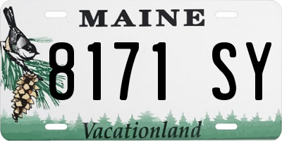 ME license plate 8171SY