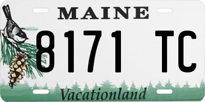ME license plate 8171TC