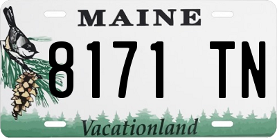 ME license plate 8171TN