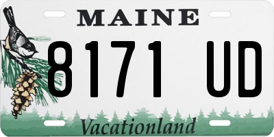 ME license plate 8171UD