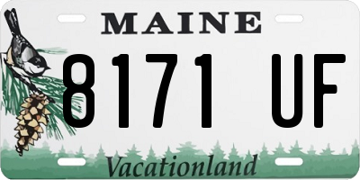 ME license plate 8171UF