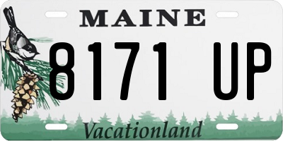 ME license plate 8171UP