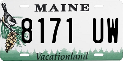 ME license plate 8171UW