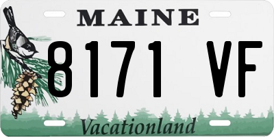ME license plate 8171VF