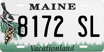 ME license plate 8172SL
