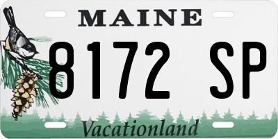 ME license plate 8172SP