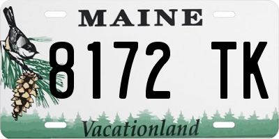 ME license plate 8172TK