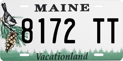 ME license plate 8172TT