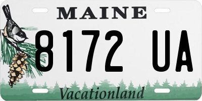 ME license plate 8172UA
